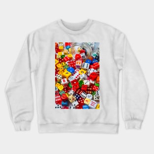 Colorful Pile Of Dice Crewneck Sweatshirt